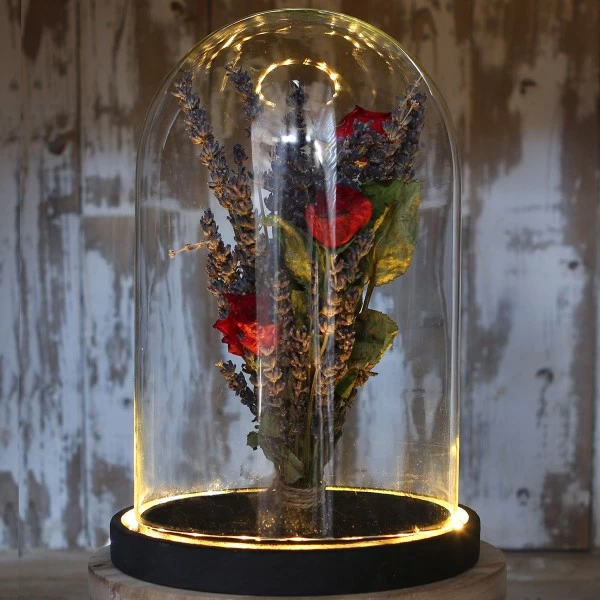 Budget 🎉 Creavea Cloche En Verre Avec Socle Noir Lumineux- 17 X 25,5 Cm 😀 2 Budget 🎉 Creavea Cloche En Verre Avec Socle Noir Lumineux- 17 X 25,5 Cm 😀 – Image 2