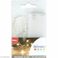 Budget 🎉 Artemio Guirlande Lumineuse LED - 10 Ampoules - Blanc Chaud - 90 Cm ⭐