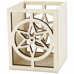 Sortie 😍 Creativ Company Pot à Crayon à Décorer Pot En Bois à Décorer - 10 X 8 X 8 Cm - Etoile 😀 -Lampe et luminaire Soldes unnamed file 110