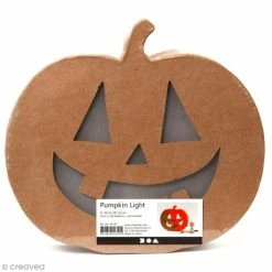 Bon marché 💯 Creativ Company Lampe à Décorer Lampe LED En Papier Mâché - Citrouille D'Halloween - 22 X 20 Cm 💯