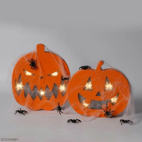 Bon marché 💯 Creativ Company Lampe à Décorer Lampe LED En Papier Mâché - Citrouille D'Halloween - 22 X 20 Cm 💯 2 Bon marché 💯 Creativ Company Lampe à Décorer Lampe LED En Papier Mâché - Citrouille D'Halloween - 22 X 20 Cm 💯 – Image 2