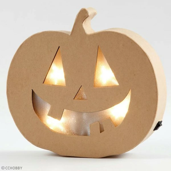 Bon marché 💯 Creativ Company Lampe à Décorer Lampe LED En Papier Mâché - Citrouille D'Halloween - 22 X 20 Cm 💯 3 Bon marché 💯 Creativ Company Lampe à Décorer Lampe LED En Papier Mâché - Citrouille D'Halloween - 22 X 20 Cm 💯 – Image 3