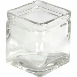 De gros 🧨 Creativ Company Bougeoir à Décorer Bougeoir En Verre Carré - 5,5 X 5,5 X 5,5 Cm - 12 Pcs 💯
