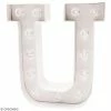 Acheter 🧨 Rico Design Lettre Lumineuse Led Lettre Lumineuse à Led - U - 18 X 20 X 5 Cm ✔️