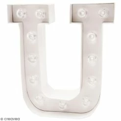 Acheter 🧨 Rico Design Lettre Lumineuse Led Lettre Lumineuse à Led - U - 18 X 20 X 5 Cm ✔️