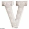 Nouveau 🛒 Rico Design Lettre Lumineuse Led Lettre Lumineuse à Led - V - 18 X 20 X 5 Cm ⌛