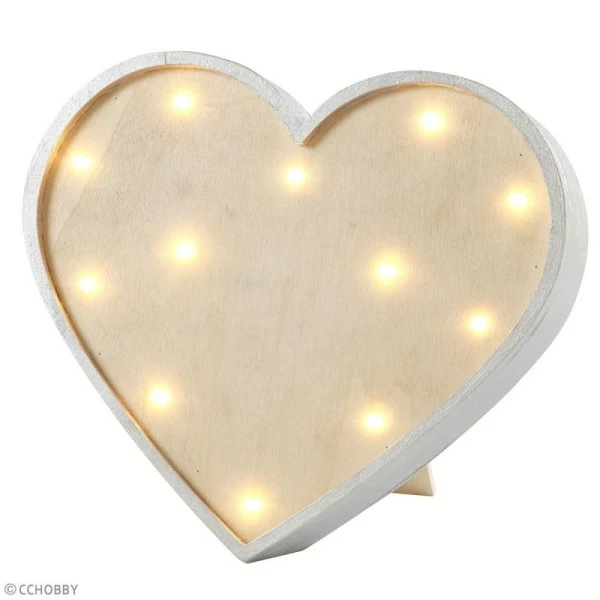 Les meilleures critiques de 😍 Creativ Company Lampe à Décorer Forme LED En Bois à Décorer - Coeur - 23,5 X 26 Cm 😍 3 Les meilleures critiques de 😍 Creativ Company Lampe à Décorer Forme LED En Bois à Décorer - Coeur - 23,5 X 26 Cm 😍 – Image 3