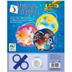 Grosses soldes 😍 Folia Lanterne Papier Lampions Prédécoupés, Cartonnés - Bleu Roy 😀