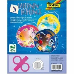 Meilleure affaire 💯 Folia Lanterne Papier Lampions Prédécoupés, Cartonnés - Rose Vif ✔️