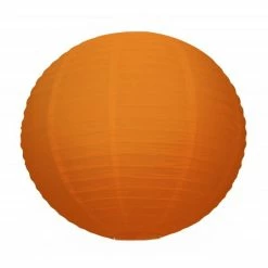 Coupon 🛒 Party Lanterne Papier Grande Lanterne Japonaise Orange, Diam. 50 Cm, Lampion Boule Papier, à Suspendre 🤩