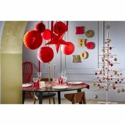 Vente flash 🔥 Artif Lanterne Papier Lot De 2 Grandes Lanternes étoile Rouge, Dim. 60 Cm, Suspension En Carton ⭐ -Lampe et luminaire Soldes unnamed file 244