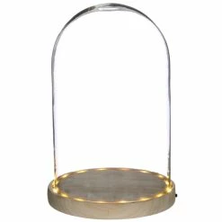 Meilleur prix 😍 Creavea Cloche En Verre Avec Socle Lumineux - 17 X 25,5 Cm 😍