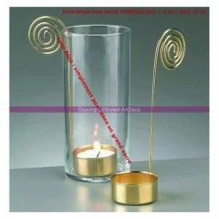 Offres ✔️ Lealoo® Bougeoir à Décorer Lot De 5 Porte-bougies En Métal Doré, Bout En Spirale, Diam. De La Base 4 Cm X Hauteur 15 Cm, Pour C 🎁