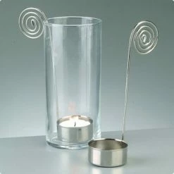 Vente flash 🤩 Lealoo® Bougeoir à Décorer Lot De 5 Porte-bougies En Métal Argenté, Bout En Spirale, Diam. De La Base 4 Cm X Hauteur 15 Cm, Pou 🔥