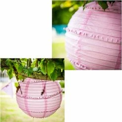 Grosses soldes ⌛ Artif Lanterne Papier Lanterne Japonaise Rose à Pompons, Lampion Boule Papier, 35 Cm, à Suspendre 🧨 -Lampe et luminaire Soldes unnamed file 266