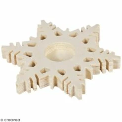 De gros 🔔 Graine Créative Bougeoir à Décorer Bougeoir Flocon En Bois - 15 X 15 Cm 👍