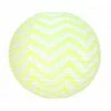 Promo ⭐ Party Lanterne Papier Lanterne Japonaise Zigzag Jaune Pastel Et Blanc De 35 Cm, Boule Chinoise Chevron En Papier à Suspend 🎁