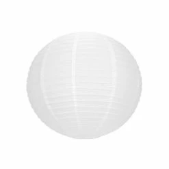 Coupon 💯 Party Lanterne Papier Lanterne Japonaise Blanche, Diam. 35 Cm, Lampion Boule Papier, à Suspendre 🤩