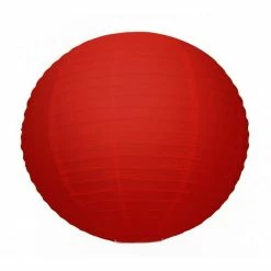 Coupon ⭐ Party Lanterne Papier Grande Lanterne Japonaise Rouge, Diam. 50 Cm, Lampion Boule Papier, à Suspendre ⭐