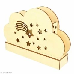 Nouveau 🌟 Artemio Lampe à Décorer Lampe LED En Bois - Rainbow Nuage - 25 X 17 ⭐