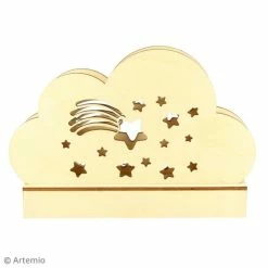 Nouveau 🌟 Artemio Lampe à Décorer Lampe LED En Bois - Rainbow Nuage - 25 X 17 ⭐ -Lampe et luminaire Soldes unnamed file 332