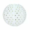 Acheter 🌟 Party Lanterne Papier Lanterne Japonaise Blanche à Pois Or, Diam. 35 Cm, Lampion Boule Papier, à Suspendre ✔️