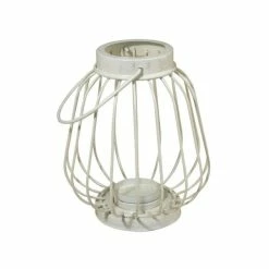 Offres 🤩 Rayher Bougeoir à Décorer Lanterne En Métal Blanc Ancien à Suspendre, Hauteur Totale, Anse Incluse : 22 Cm 😀