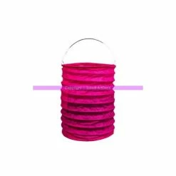 Tout neuf ✔️ Artif Lanterne Papier Lanterne Japonaise Cylindrique En Papier Fuchsia, Hauteur 20 Cm 🔥