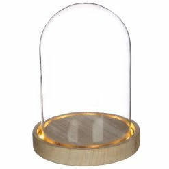 Tout neuf 💯 Creavea Cloche En Verre Avec Socle Lumineux - 12 X 16,5 Cm 😉