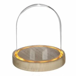 Remise 🔥 Creavea Cloche En Verre Avec Socle Lumineux - 12 X 13,5 Cm 🤩