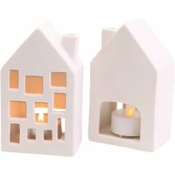 Coupon 🎁 Creativ Company Lampes Et Luminaires Maisons Lumineuses - 12 Cm - 12 Pcs 🧨