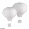 Promo 😉 Rayher Lanterne Papier Lanterne En Papier Montgolfière - Blanc - 23 Cm ⭐