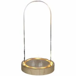 Bon marché 😉 Creavea Cloche En Verre Avec Socle Lumineux - 10 X 20,5 Cm 🌟