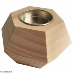 Offres 😍 Graine Créative Bougeoir à Décorer Bougeoir Géométrique En Bois - 9 X 6 Cm 😀