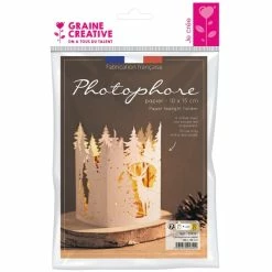 Coupon ✨ Graine Créative Lanterne Papier Photophore En Papier - Forêt - 15 X 10 Cm 🤩