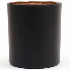 Coupon ❤️ Graine Créative Bougeoir à Décorer Bougeoir En Verre - Noir Mat Et Cuivré - 9 X 8 Cm 🌟